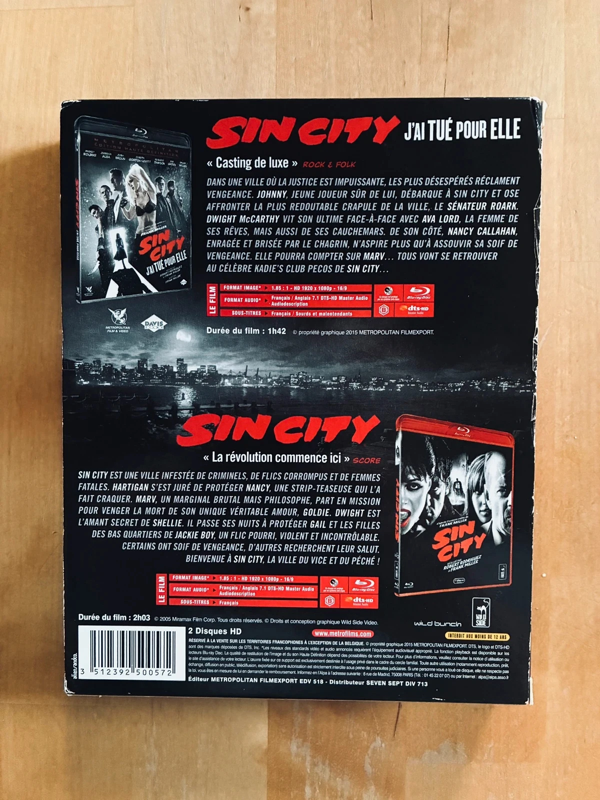 Caja de colección Blu-ray de las películas Sin City 2. – photo 2